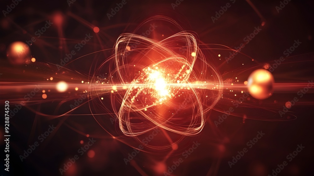Visualized Nuclear Fusion and Fission Processes Depicting Energy Transformation and Particle Interaction Visualized Nuclear Fusion and Fission Processes Depicting Energy Transformation and Particle Interaction