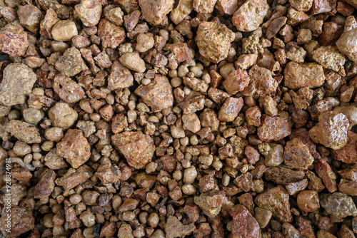 Fotografie Bauxite ore, mining backgrounds concept
