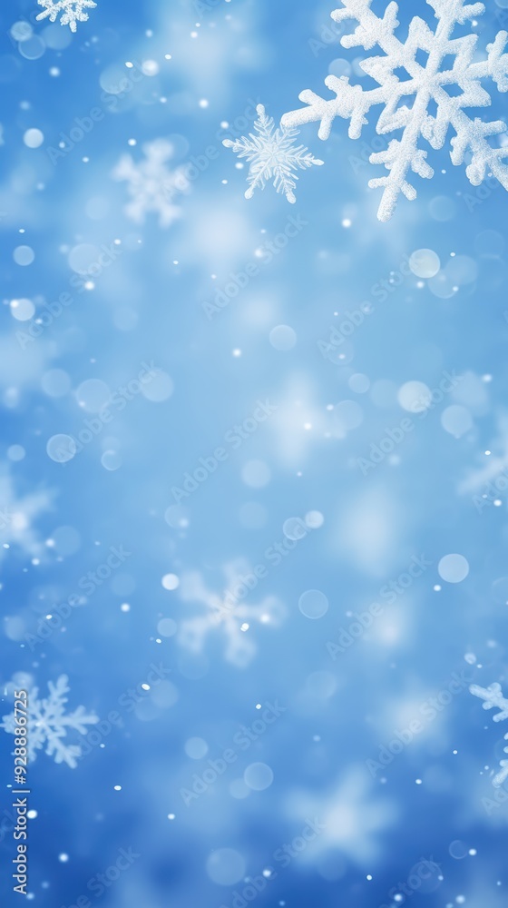 Winter wonderland with snowflakes Winter wonderland with snowflakes