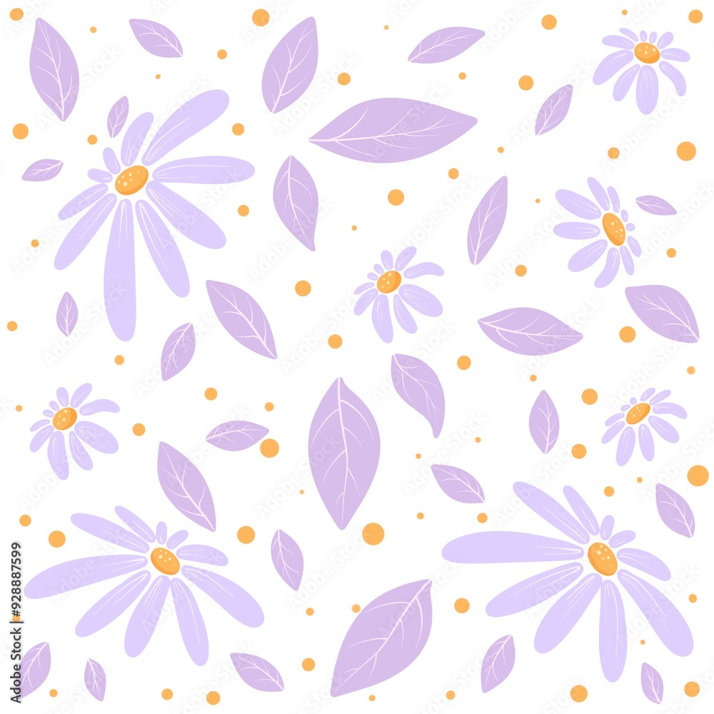 Seamless pattern. Digital paper. Flowers print
