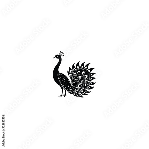 peacock isolated on white