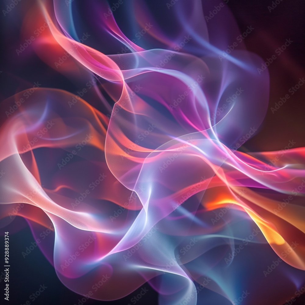 Abstract background with semi-transparent colored smoke veils Abstract background with semi-transparent colored smoke veils