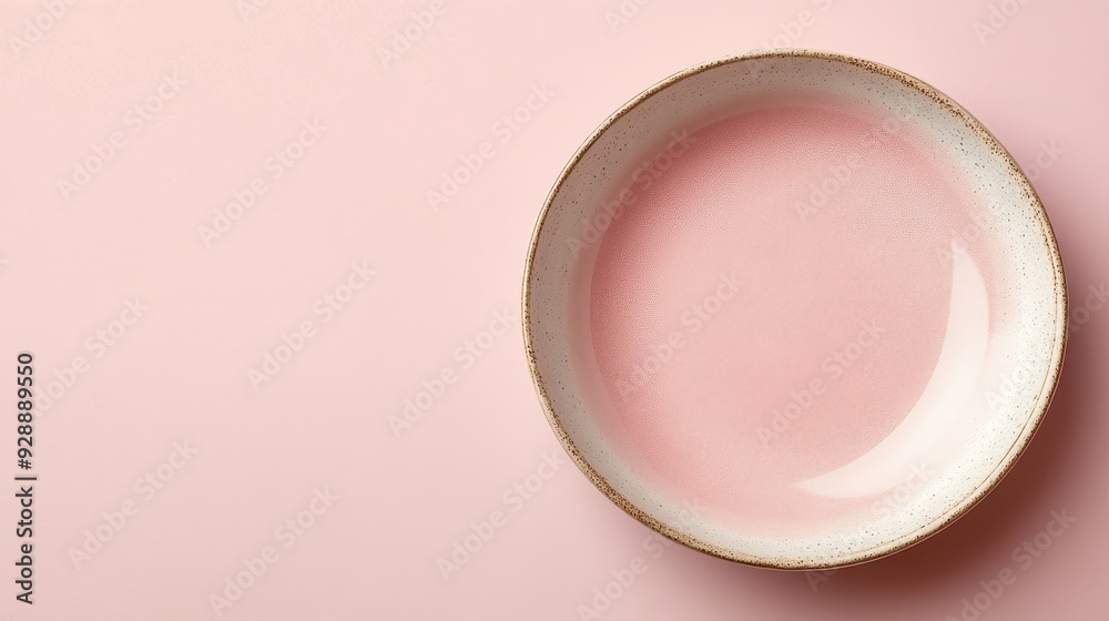 Minimalist Ceramic Plate on Soft Pink Background - Elegant Tableware Design for Modern Kitchens and Dining Minimalist Ceramic Plate on Soft Pink Background - Elegant Tableware Design for Modern Kitchens and Dining