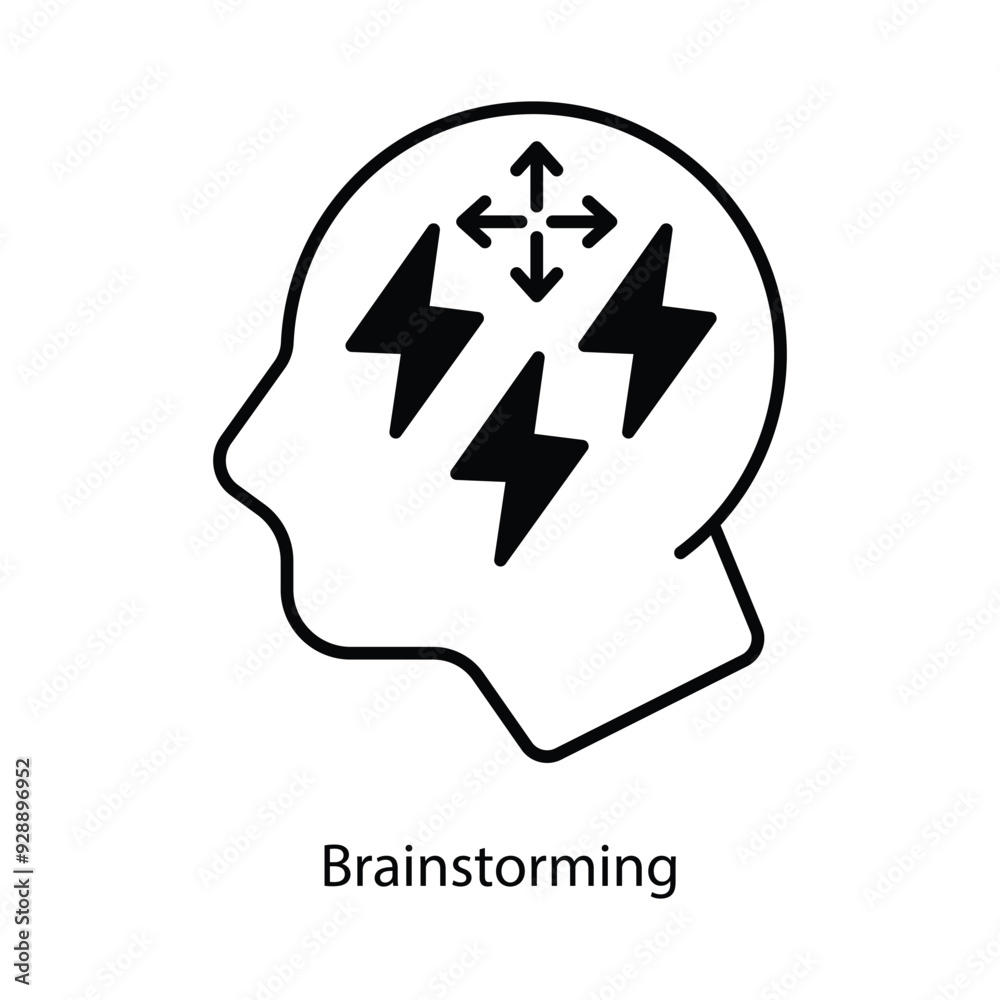 Brainstorming vector filled outline Icon Design illustration. Graphic Design Symbol on White background EPS 10 File Brainstorming vector filled outline Icon Design illustration. Graphic Design Symbol on White background EPS 10 File