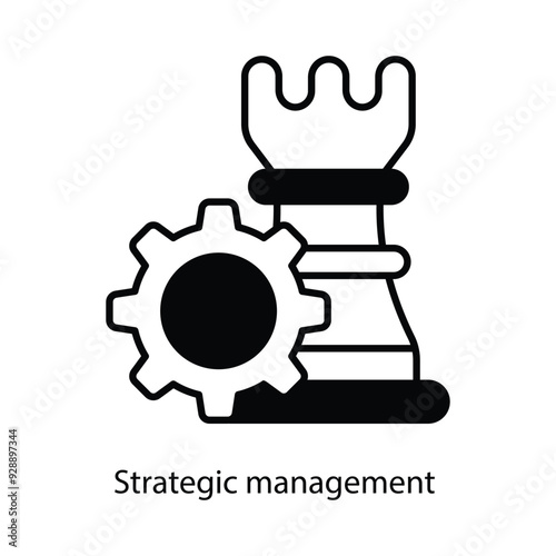 Strategic management  vector filled outline Icon Design illustration. Graphic Design Symbol on White background EPS 10 File