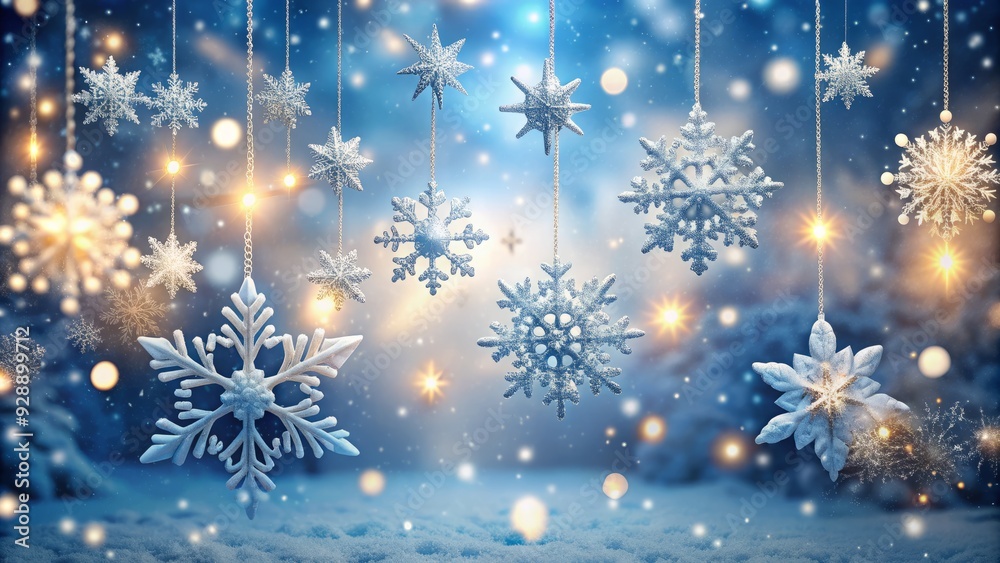Delicate snowflakes gently fall onto a serene winter wonderland background, creating a magical and peaceful atmosphere perfect for holiday season decorations and celebrations. Delicate snowflakes gently fall onto a serene winter wonderland background, creating a magical and peaceful atmosphere perfect for holiday season decorations and celebrations.