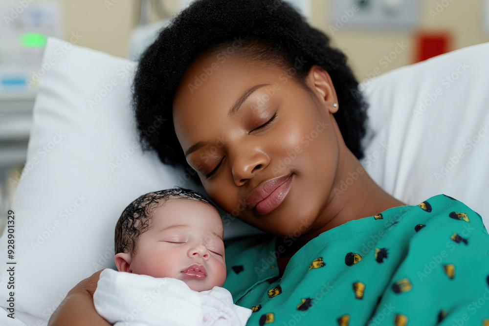 Tender moments of newfound love, a mother cradling her newborn in a hospital room, sharing a peaceful connection, enveloped in warmth and tranquility. Tender moments of newfound love, a mother cradling her newborn in a hospital room, sharing a peaceful connection, enveloped in warmth and tranquility.
