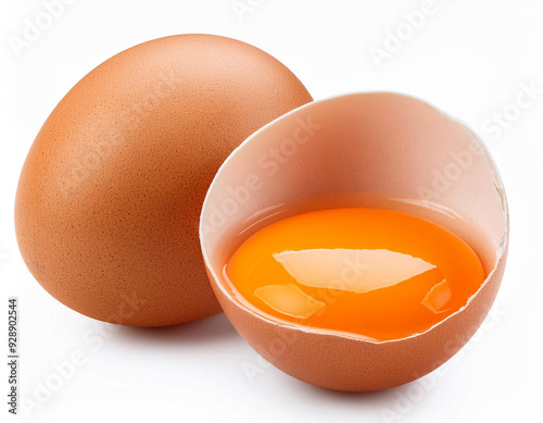 isolated chicken egg on a pure white background