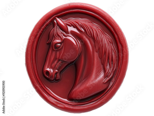 Wax seal embossed with a horse's head