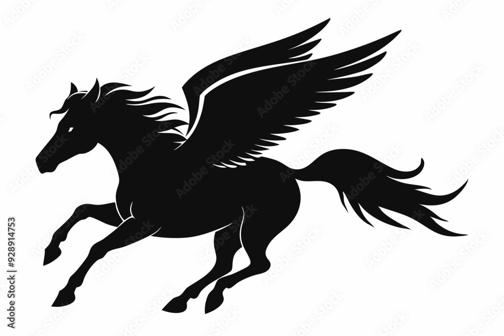 Horse flying silhouette, pegasus flying horse with wings vector
Horse flying silhouette, pegasus flying horse with wings vector