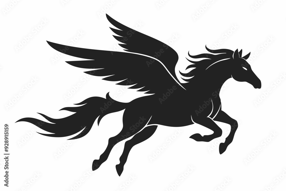 Horse flying silhouette, pegasus flying horse with wings vector
Horse flying silhouette, pegasus flying horse with wings vector