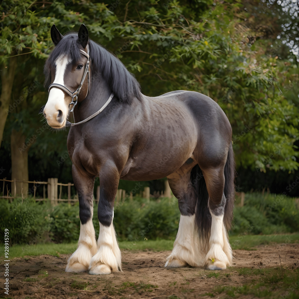 Fototapeta premium beautiful shire horse