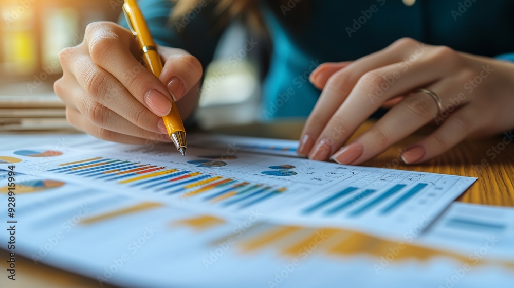 A close-up of a person writing Retirement Goals on a notepad surrounded by financial planning documents Stock Photo with copy space A close-up of a person writing Retirement Goals on a notepad surrounded by financial planning documents Stock Photo with copy space