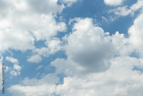 Natural background of blue sky with clouds