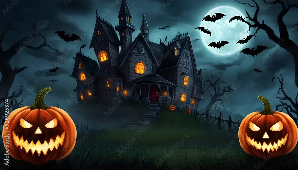 A carved Halloween pumpkin with a sinister face, glowing orange from within, set against a dark, moody background. The pumpkin has sharp teeth and pointed eyes, creating a spooky atmosphere. A carved Halloween pumpkin with a sinister face, glowing orange from within, set against a dark, moody background. The pumpkin has sharp teeth and pointed eyes, creating a spooky atmosphere.