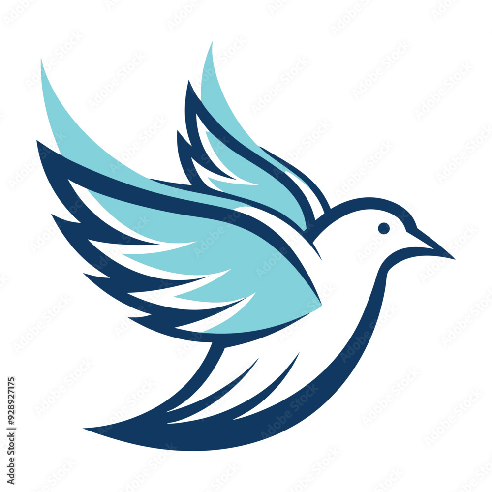 Obraz premium Bird wing dove logo design 4