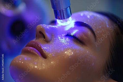 Hydro Microdermabrasion Facial Treatment Close-Up at Cosmetic Spa Clinic