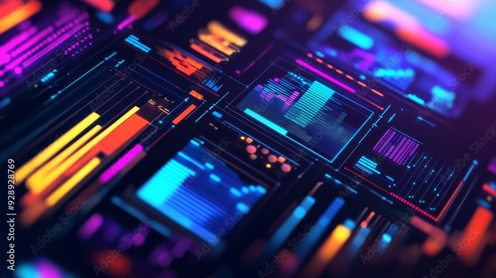 Obraz premium Vibrant Data Analysis Infographics