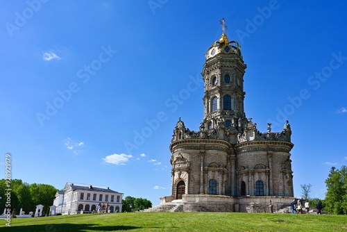 Orthodox gothic church in Dubrovitsy estate photo