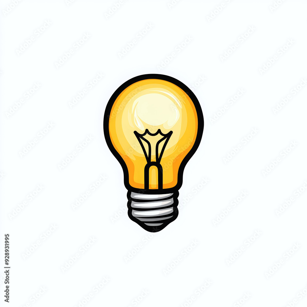 Logo vector style illustration of a lightbulb on white background. Logo vector style illustration of a lightbulb on white background.