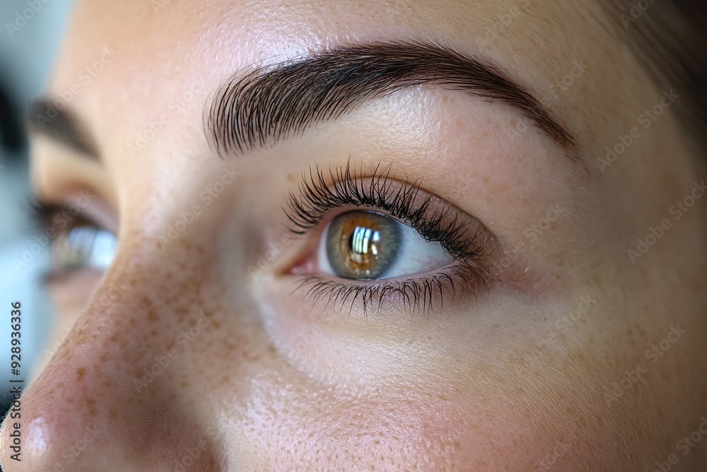 Fototapeta premium Permanent Eyebrows Makeup Procedure by Beautician