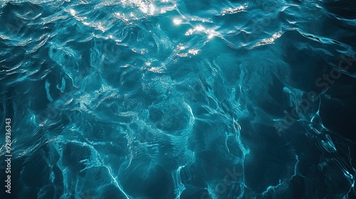 Transparent blue clear water surface texture soft ripples sunlight reflections natural fluidity calming aesthetic ocean vibes minimalistic design depth visual high-quality wallpaper art serene photo