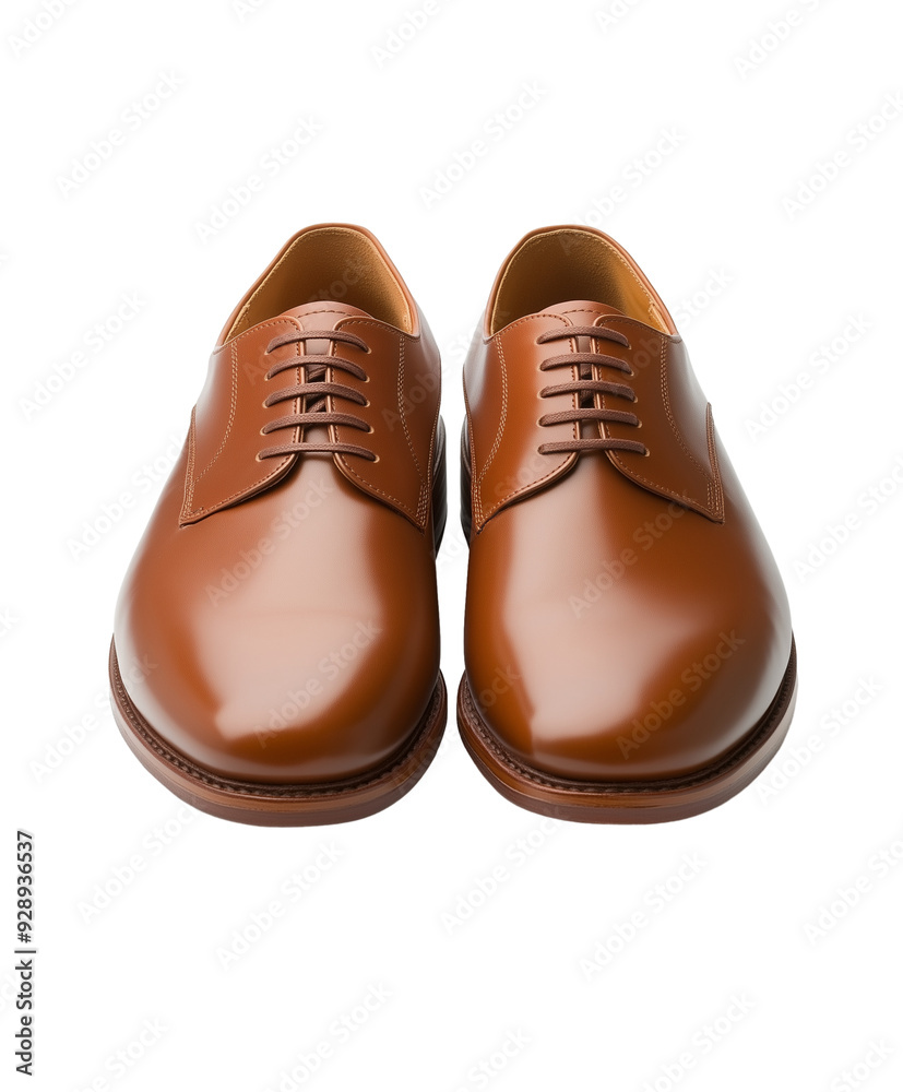 pair of polished brown leather dress shoes isolated on transparent background pair of polished brown leather dress shoes isolated on transparent background