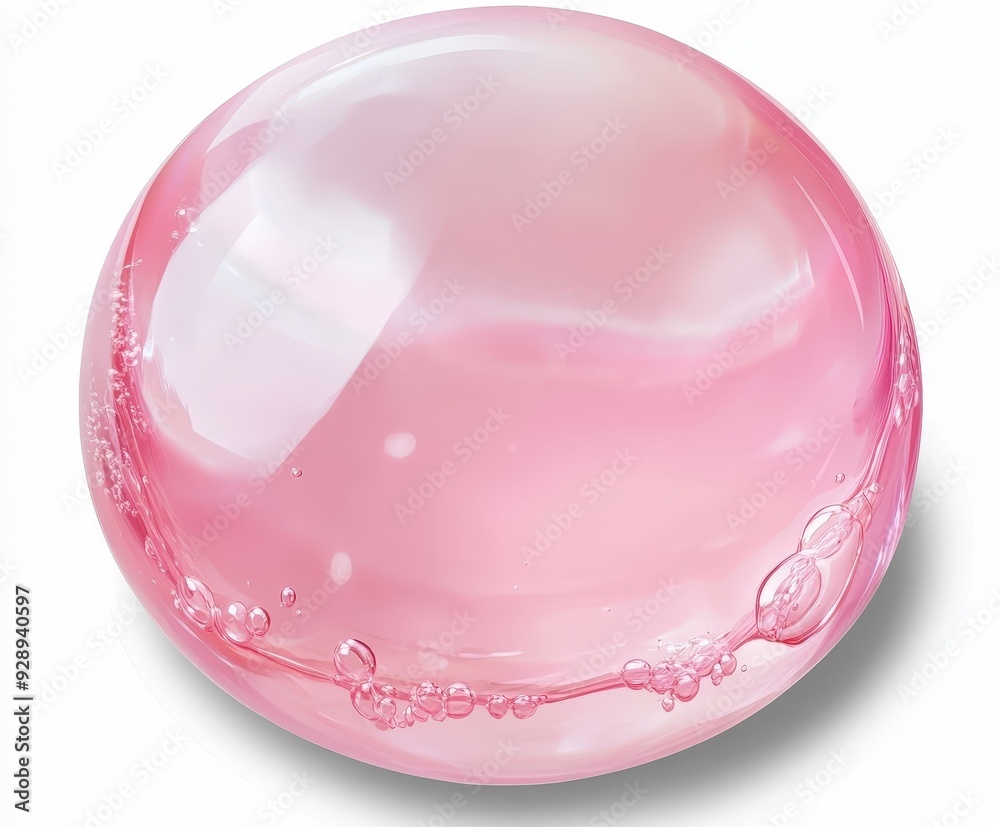 pink gel drop on white background, pink serum texture, transparent pink liquid gel drop pink gel drop on white background, pink serum texture, transparent pink liquid gel drop