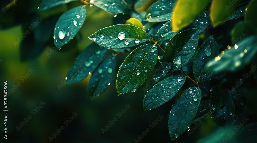 Raindrops on Leaves Raindrops on Leaves