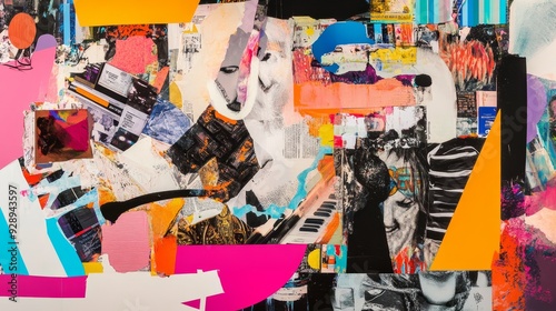 Wallpaper Mural Eclectic Collage Art with Magazine Cutouts, Abstract Shapes, and Vibrant Patterns Layered Together for Creative Inspiration Torontodigital.ca