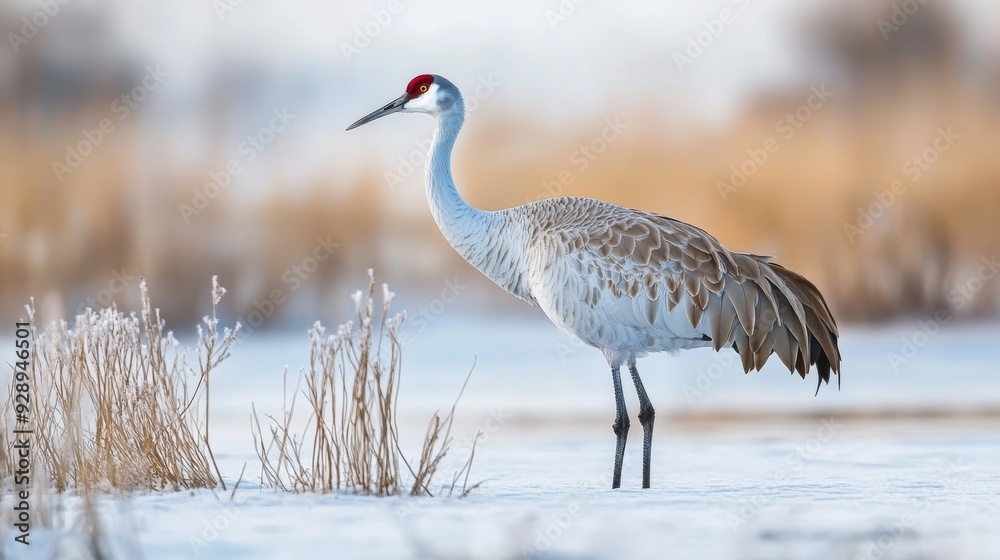 Fototapeta premium Sandhill Crane at Bosque