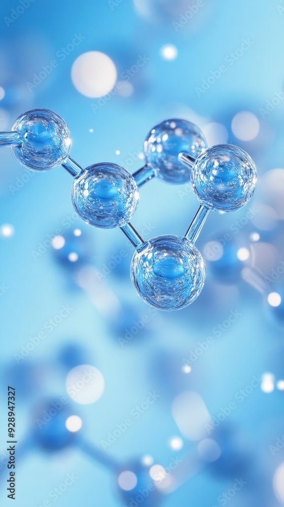 Abstract Molecular Science Background in Blue Tones Abstract Molecular Science Background in Blue Tones