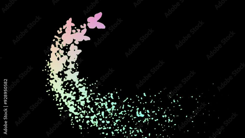 butterfly neon light overlay