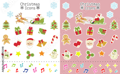 クリスマスのアイコン集(右側はパスのオフセット)