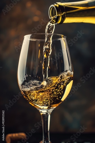 Wallpaper Mural A glass of white wine being poured into a wine glass Torontodigital.ca