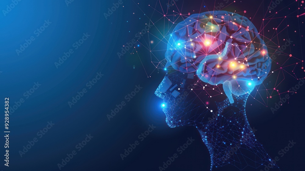 Human Brain, Abstract Illustration Human Brain, Abstract Illustration
