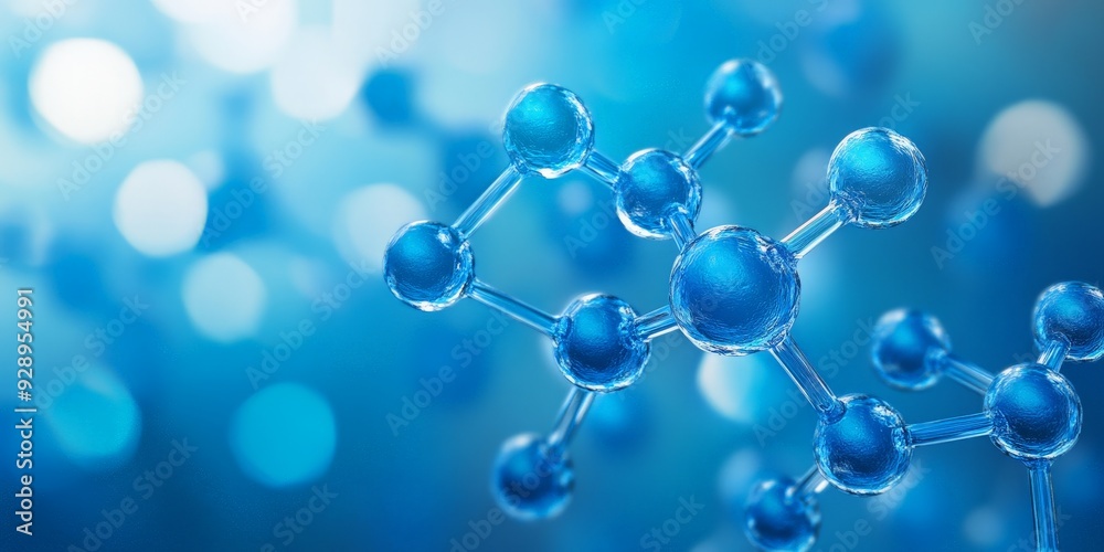 Abstract Molecular Science Background in Blue Tones Abstract Molecular Science Background in Blue Tones