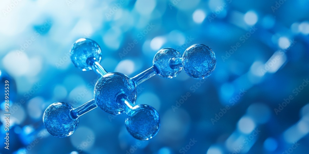 Abstract Molecular Science Background in Blue Tones Abstract Molecular Science Background in Blue Tones
