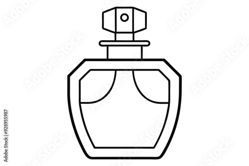 Perfume bottle line art vector illustration