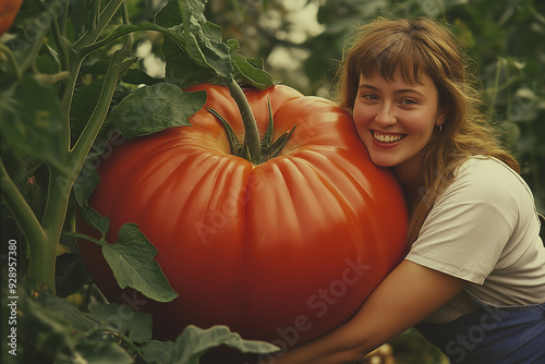 photo of field food plantation person growing food giant harvest food vegetables health photo