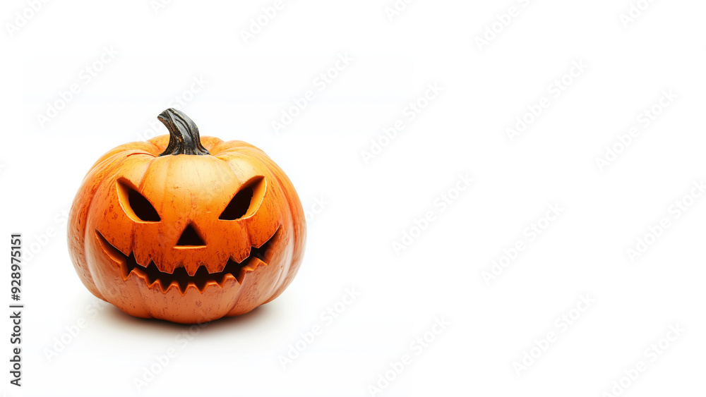 Halloween Pumpkin Isolated on White Halloween Pumpkin Isolated on White