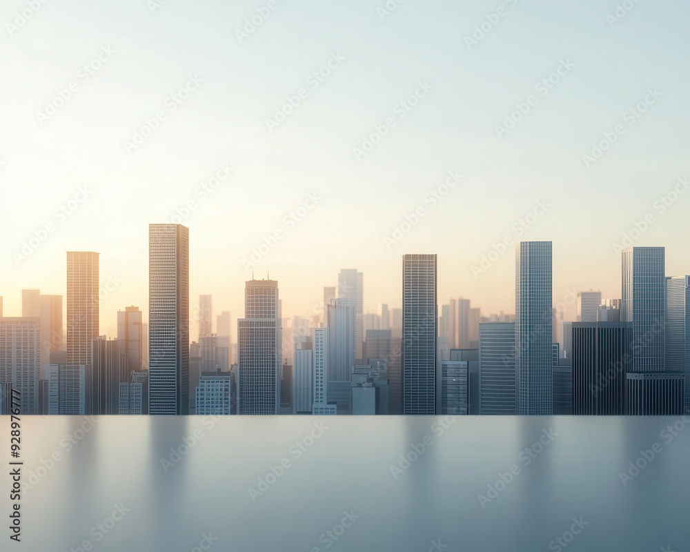 Empty cityscape, unsold skyscrapers, 3D illustration Empty cityscape, unsold skyscrapers, 3D illustration