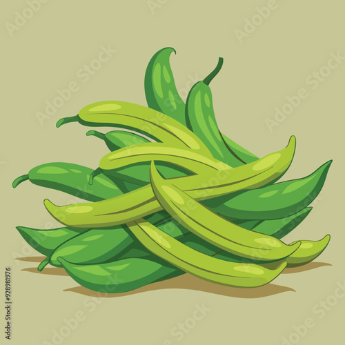 illustration of string beans 