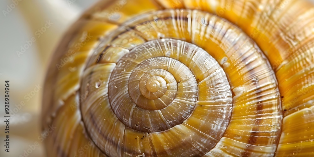 Intricate Snail Shell Spiral Close-Up Intricate Snail Shell Spiral Close-Up