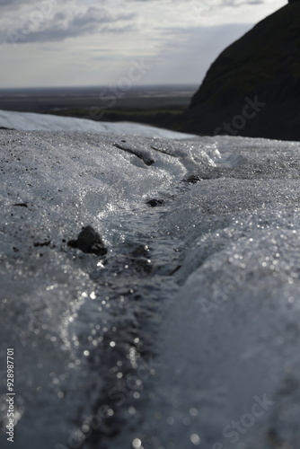 Falljokull Glacier, Iceland photo