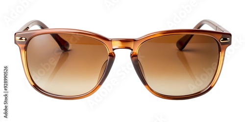 Brown sunglass isolated on transparent background or white background. 