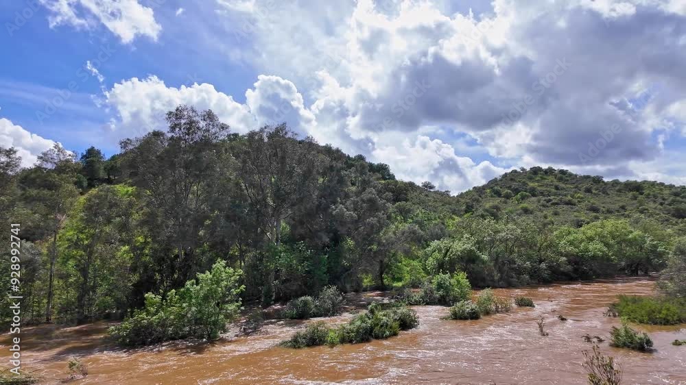 Hiking along the river Vascao located near Gioes in the Algarve region in Portugal, Europe. Hiking along the river Vascao located near Gioes in the Algarve region in Portugal, Europe.