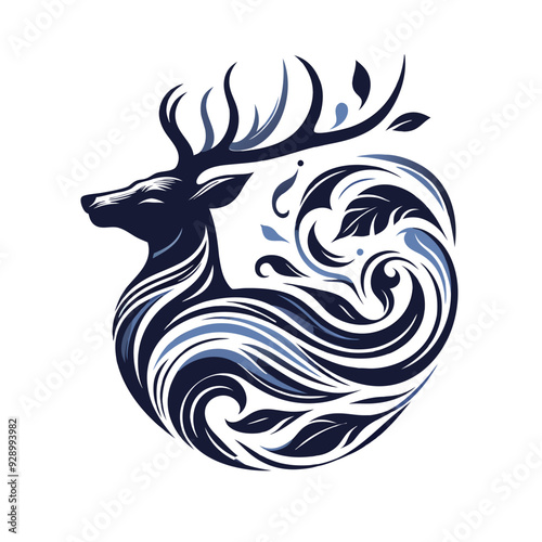 Wallpaper Mural deer vector silhouette illustrator  Illustrator Artwork Torontodigital.ca