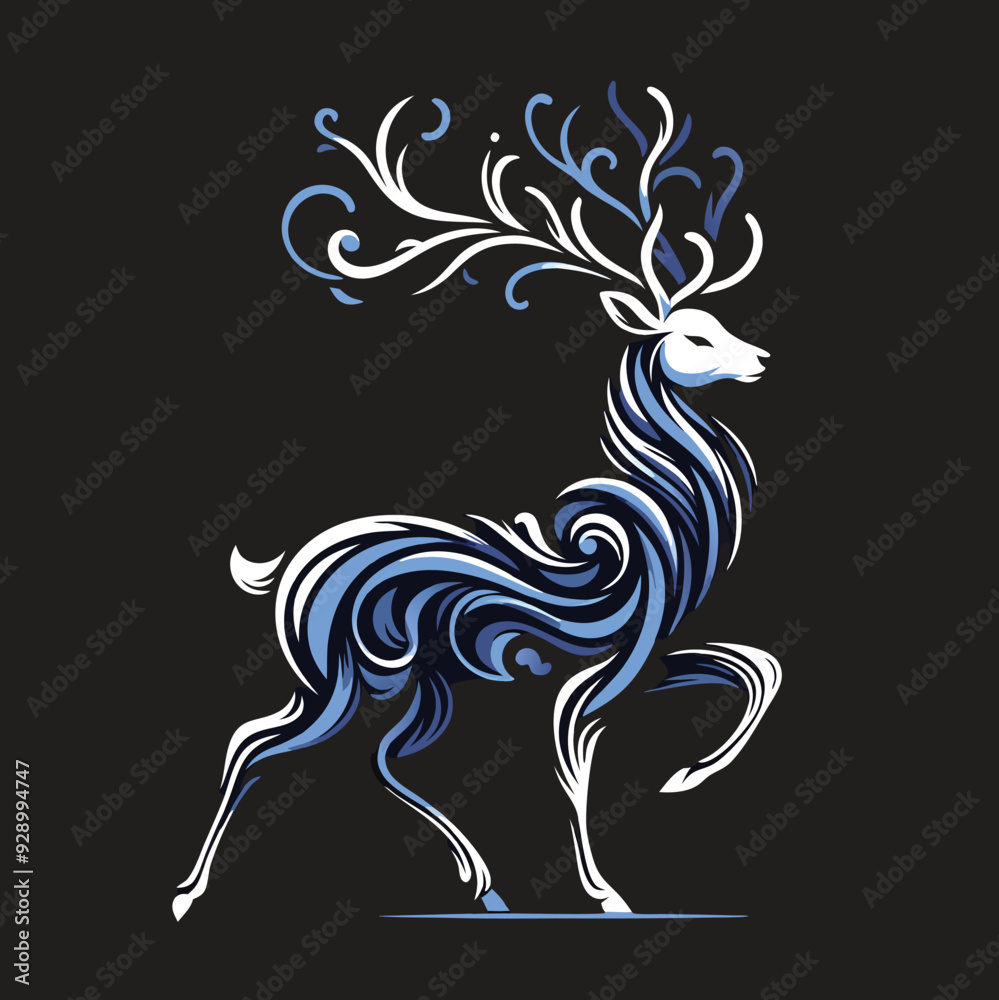 Naklejka premium deer vector silhouette illustrator Illustrator Artwork