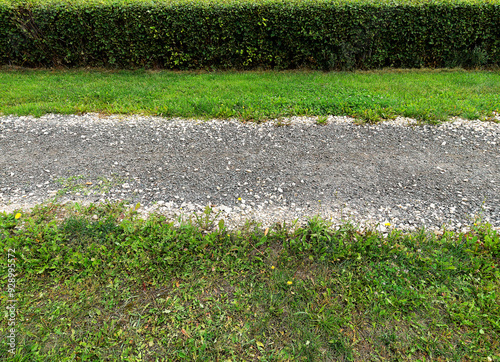 Horizontal walking path in the park landscape backdrop photo